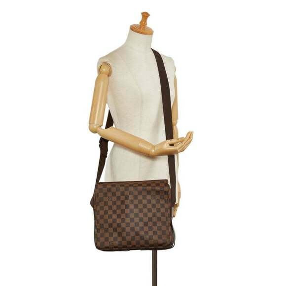 LOUIS VUITTON Authentic Brown Damier Leather Shoulder Bag